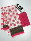 MG 570 Plain Linen Digital Printed Fancy Saree Wholesalers In Surat
